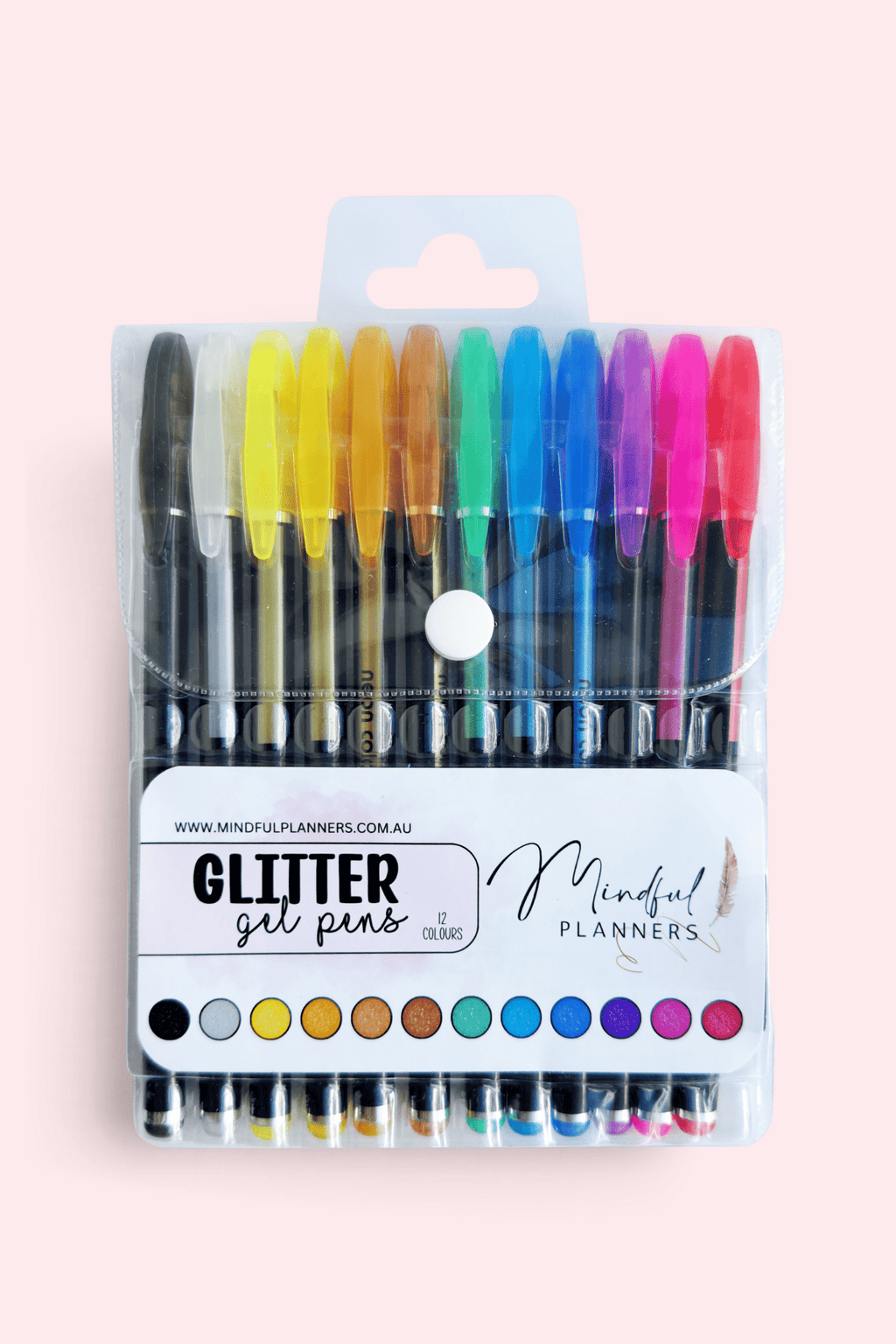 12pc glitter gel pens for journals, sparkly journaling pens Australia