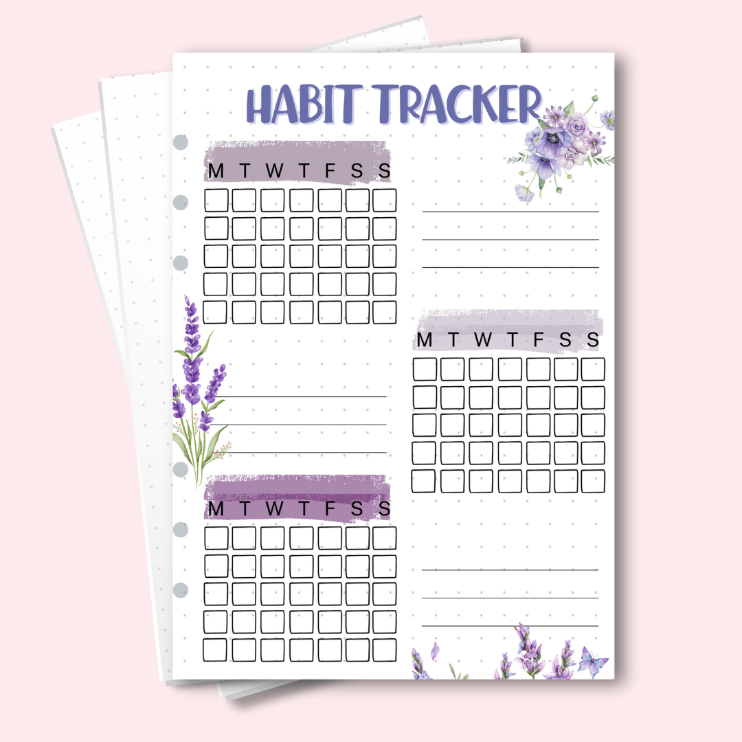 A5 June habit tracker bullet journal page