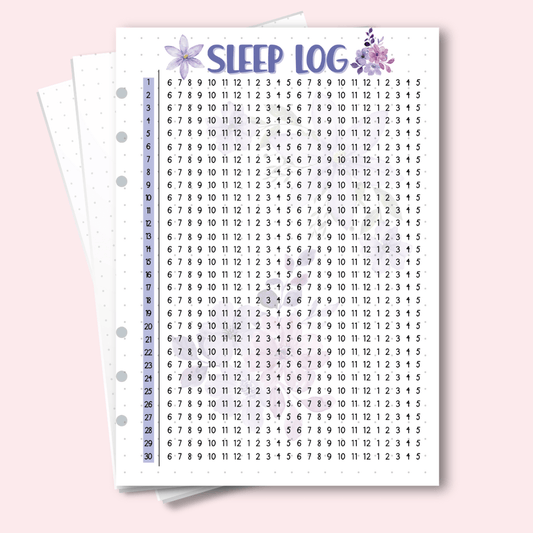 A5 June sleep tracker bullet journal page