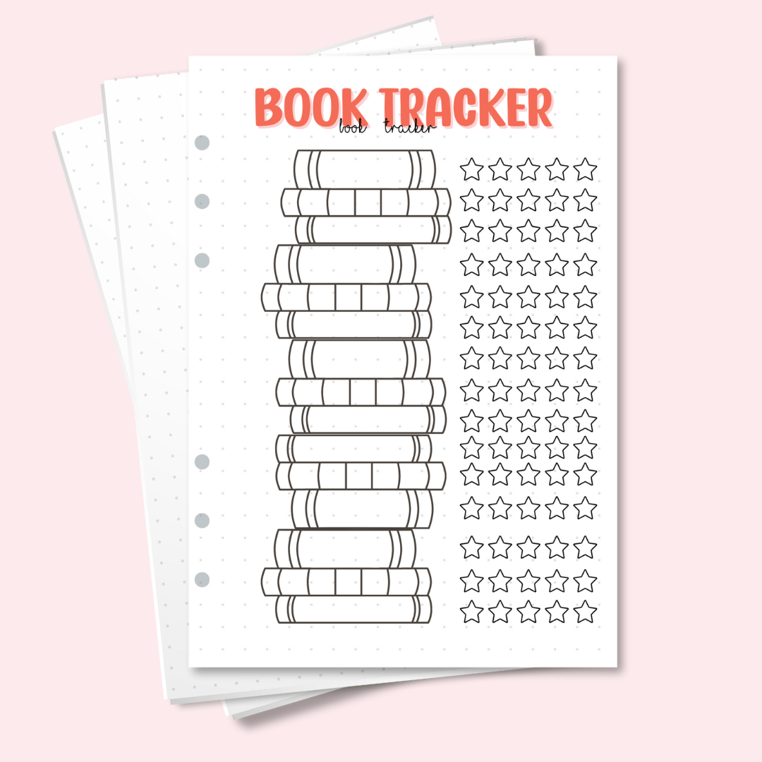 A5 book tracker bullet journal insert