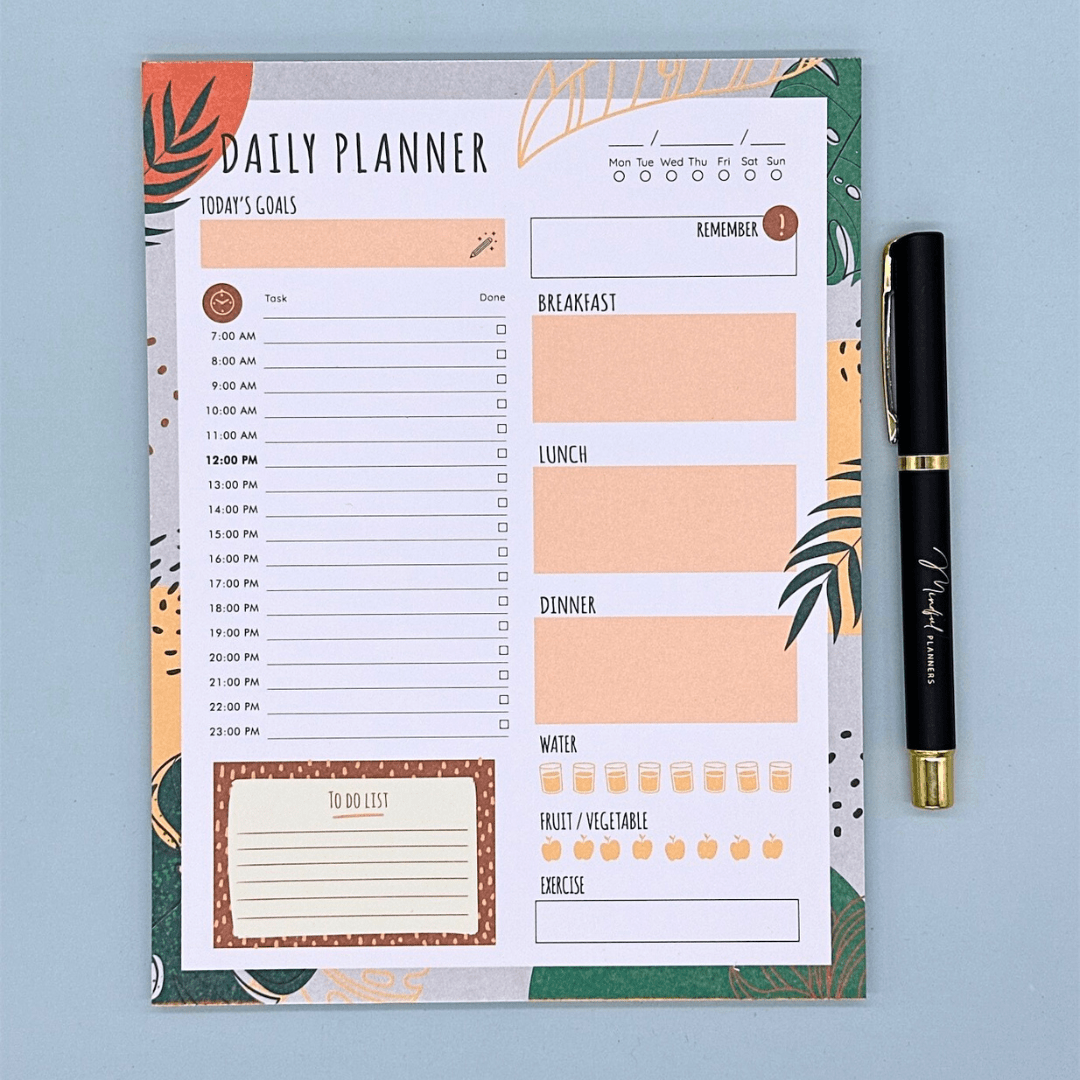 A5 daily planner notepad with magnet​