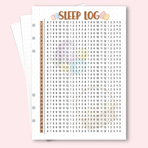 A5 April Sleep Log – Wellness Tracker Page