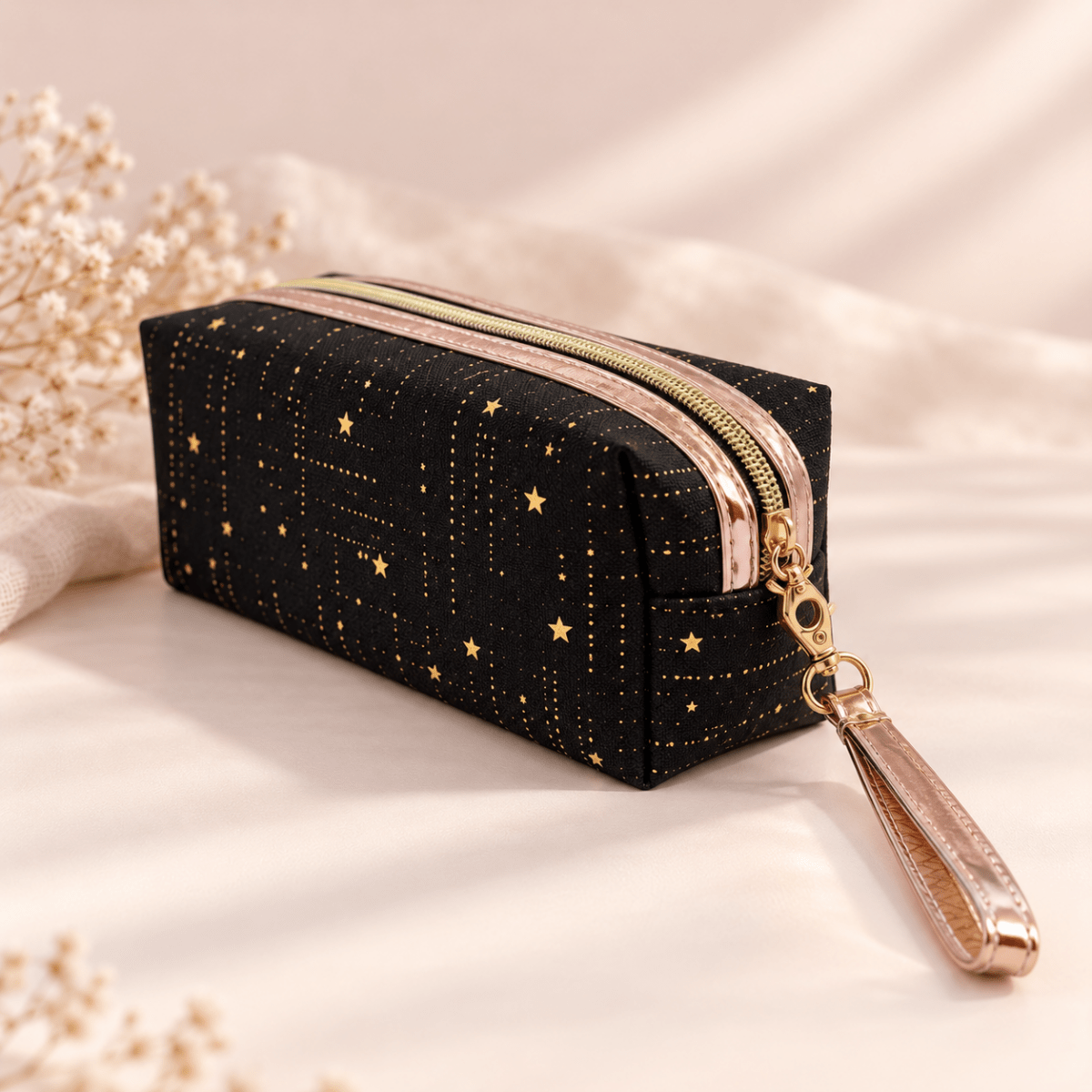 Large Sparkly Pencil Case – Waterproof Multi-Use Pouch with Strap
