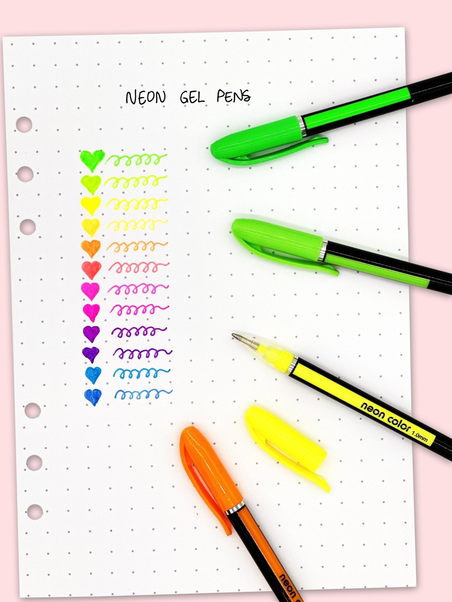 Bright Neon Gel pens for your journaling needs