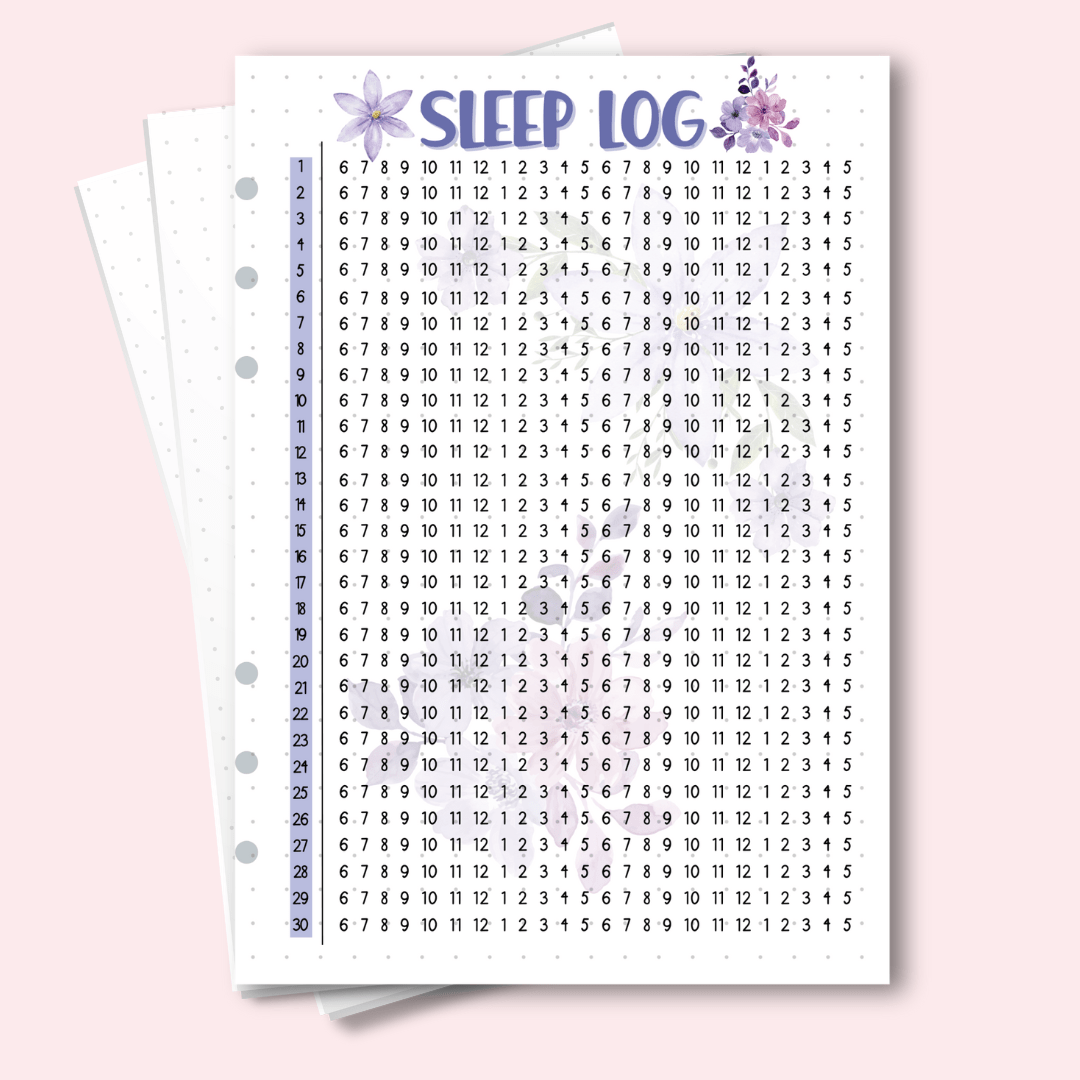 Bullet journal sleep log for June 2025 to track nightly rest and sleep hours