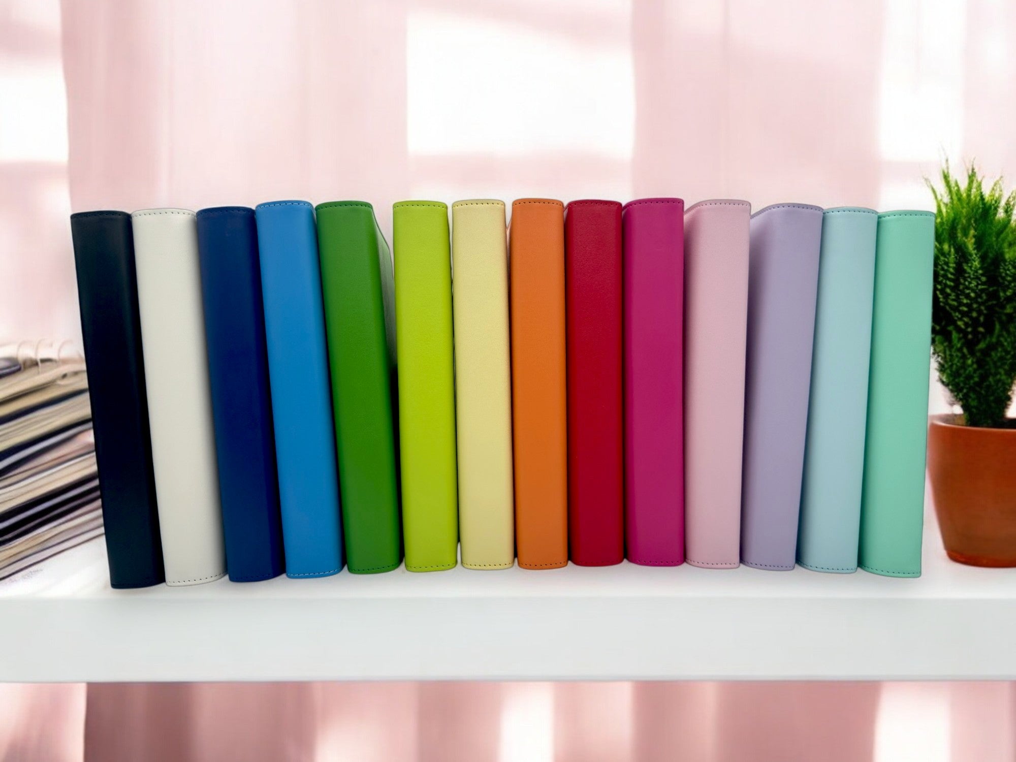 Colourful A5 personalised bullet journal cover with 6-ring binder