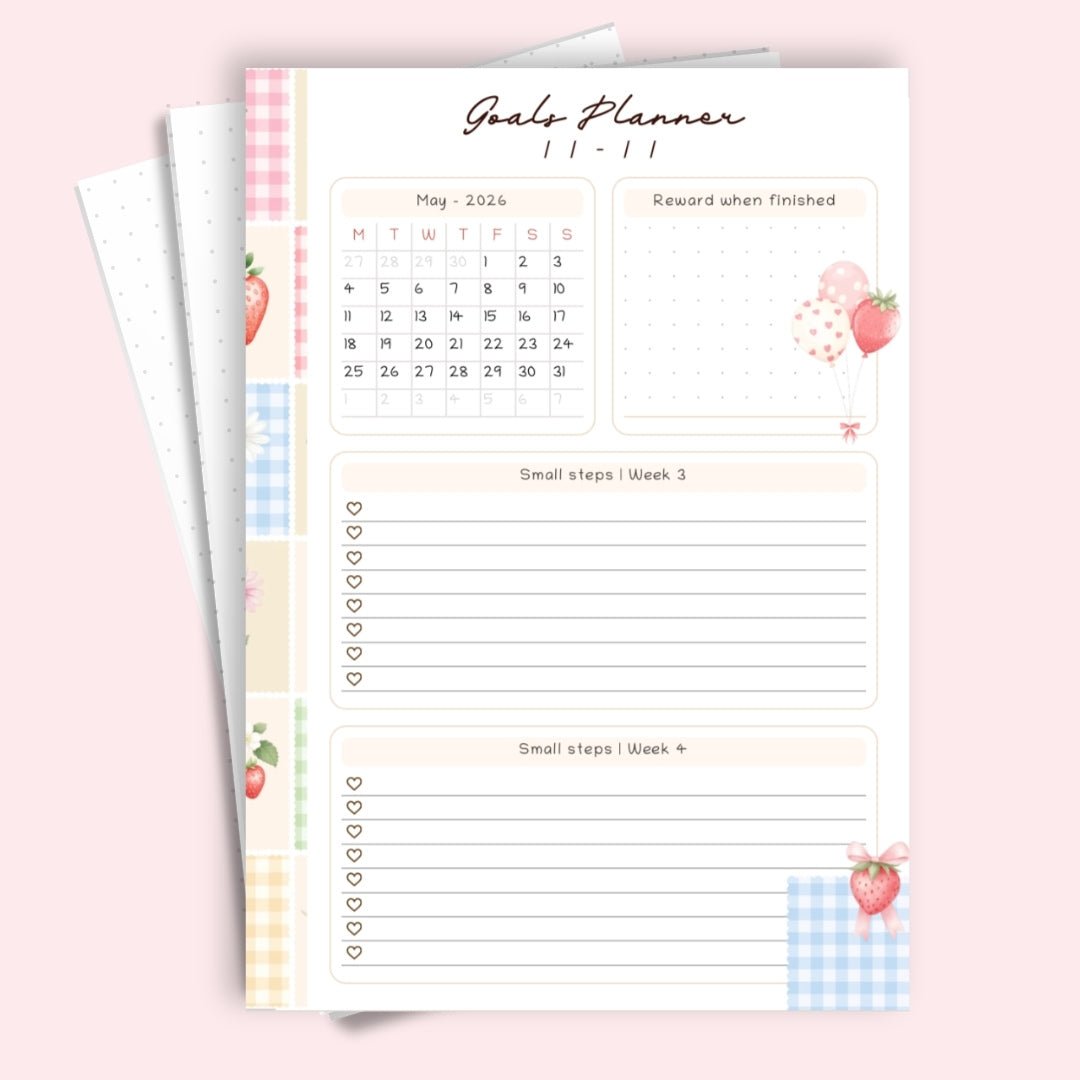 Digital self-care planner page designed for ADHD organisation and mental health tracking in May 2026