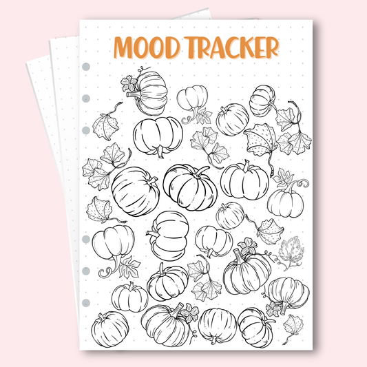 Festive October mood tracker for self-care journals Australia