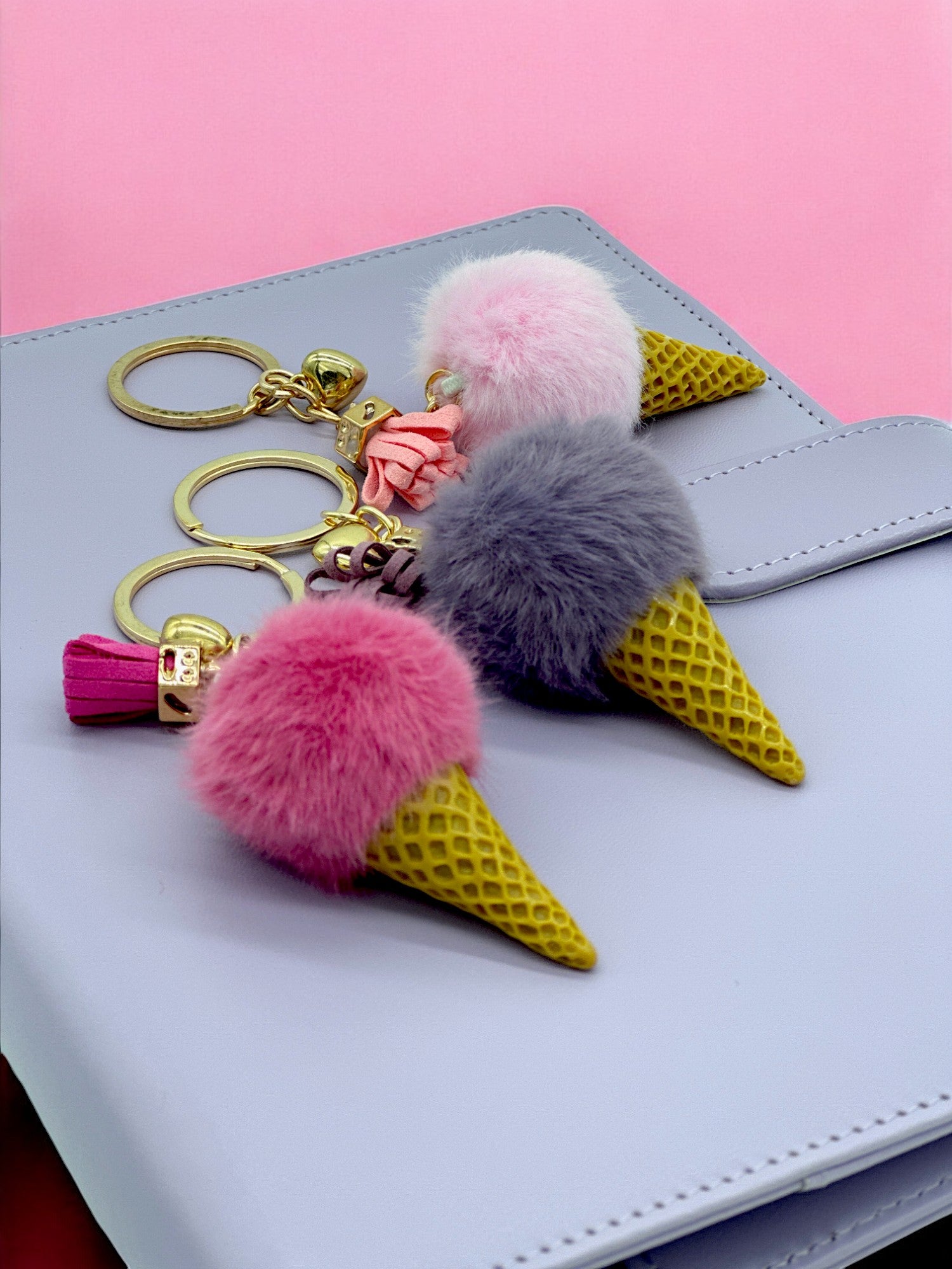 Ice cream pom pom charm for bullet journal