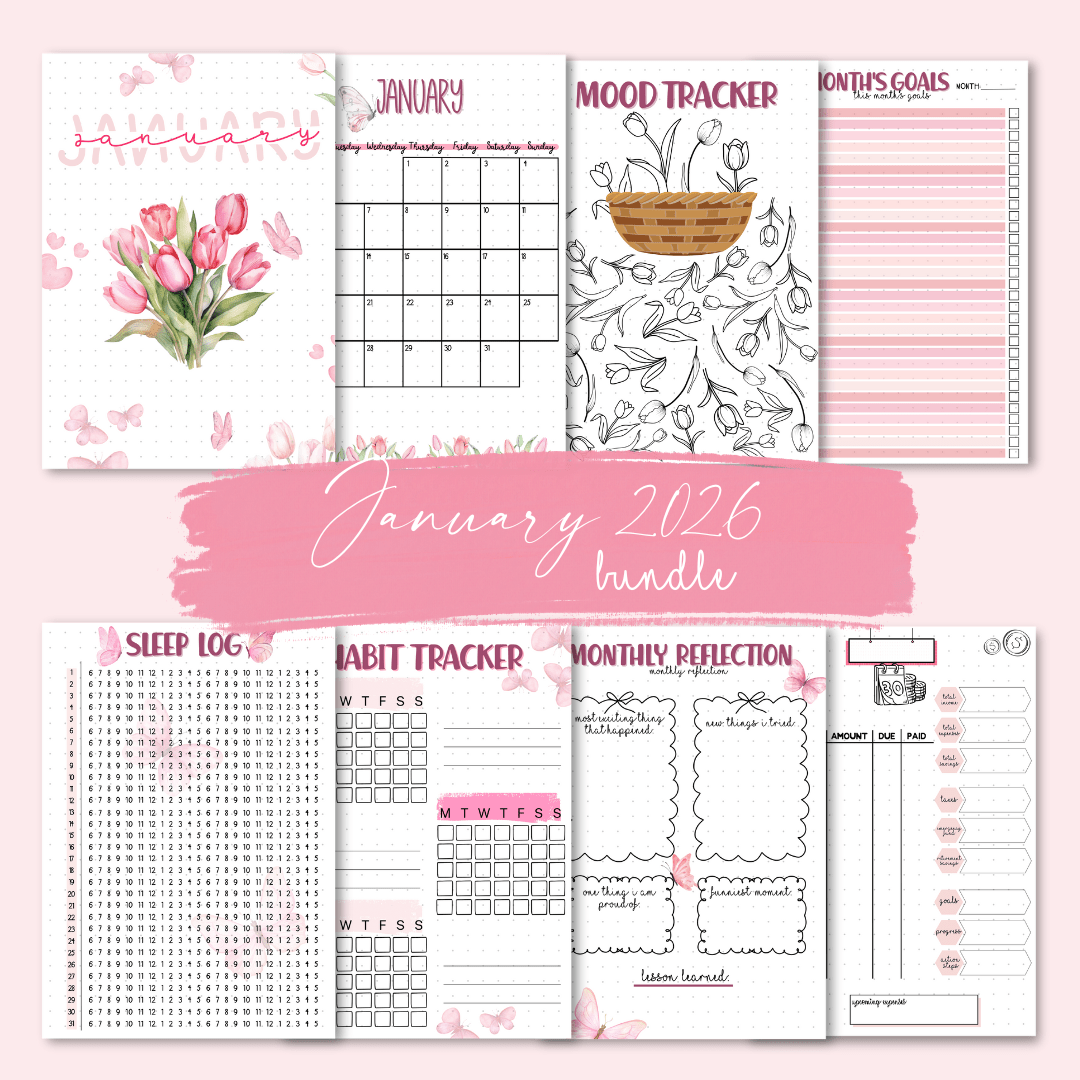 January 2026 monthly pages for your journaling