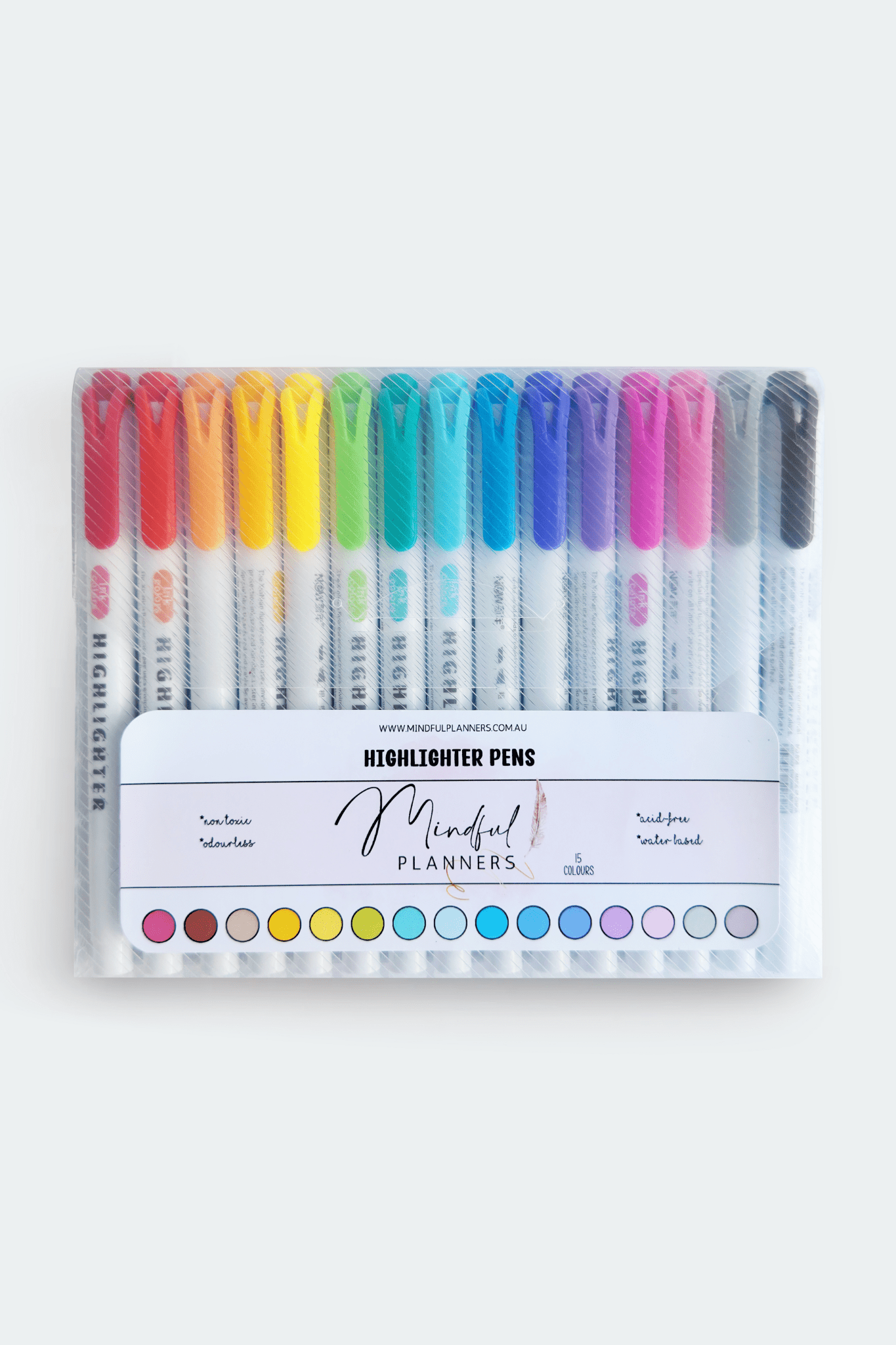 Journaling stationery bundle featuring pastel highlighters and planner tools