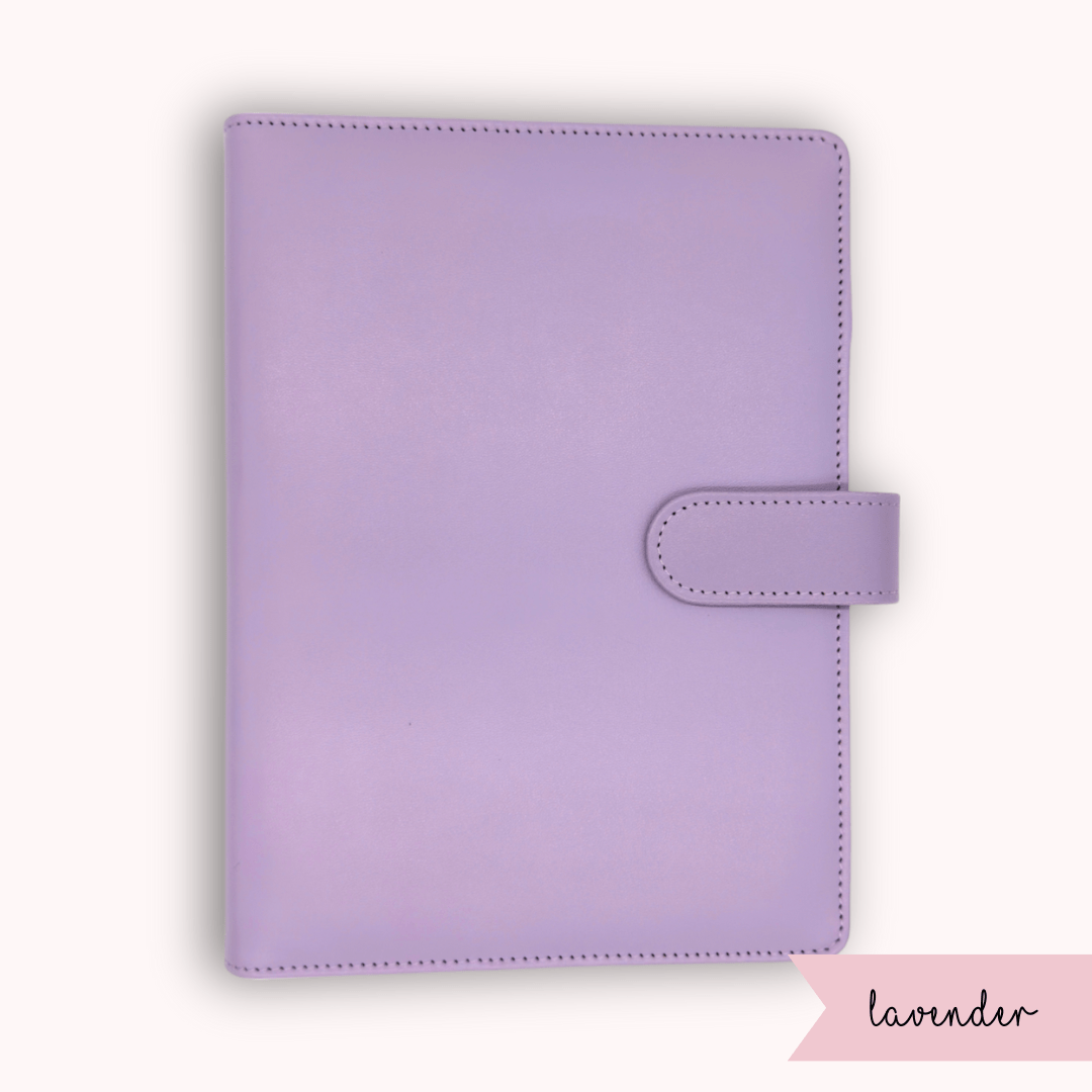 Lavender colour A5 bullet journal cover with 6-ring binder