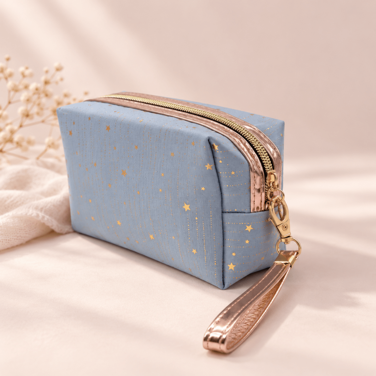 Large Sparkly Pencil Case – Waterproof Multi-Use Pouch with Strap