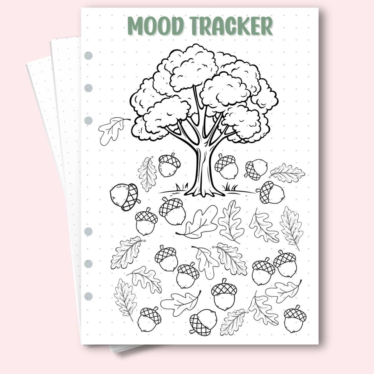 November mood tracker page for personalised planner