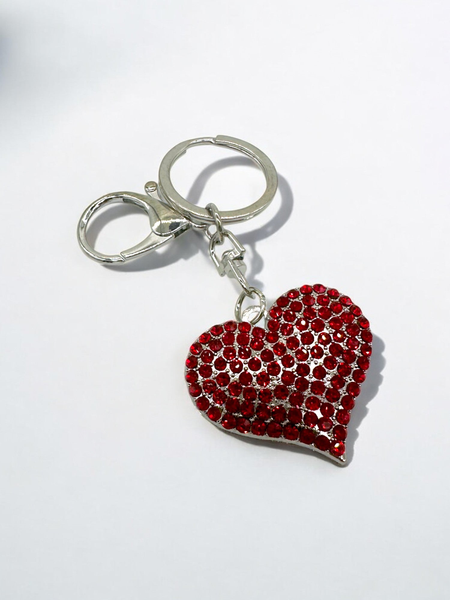 Red Rhinestone journal keychain for sparkle lovers