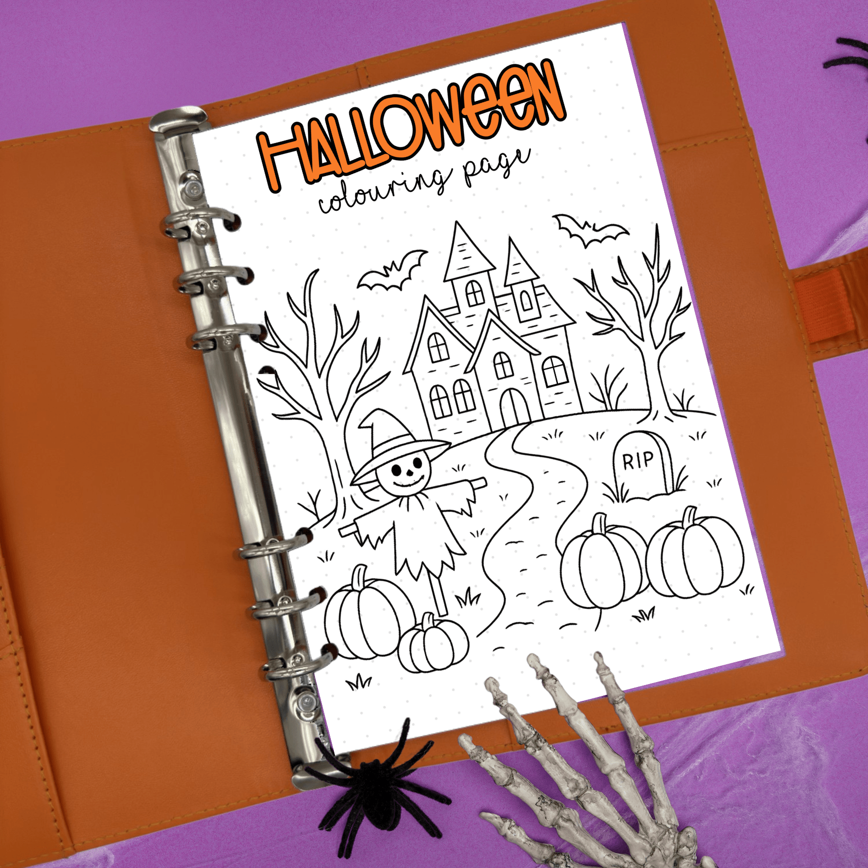 Relaxing October colouring insert for custom planners AU and wellness planners.