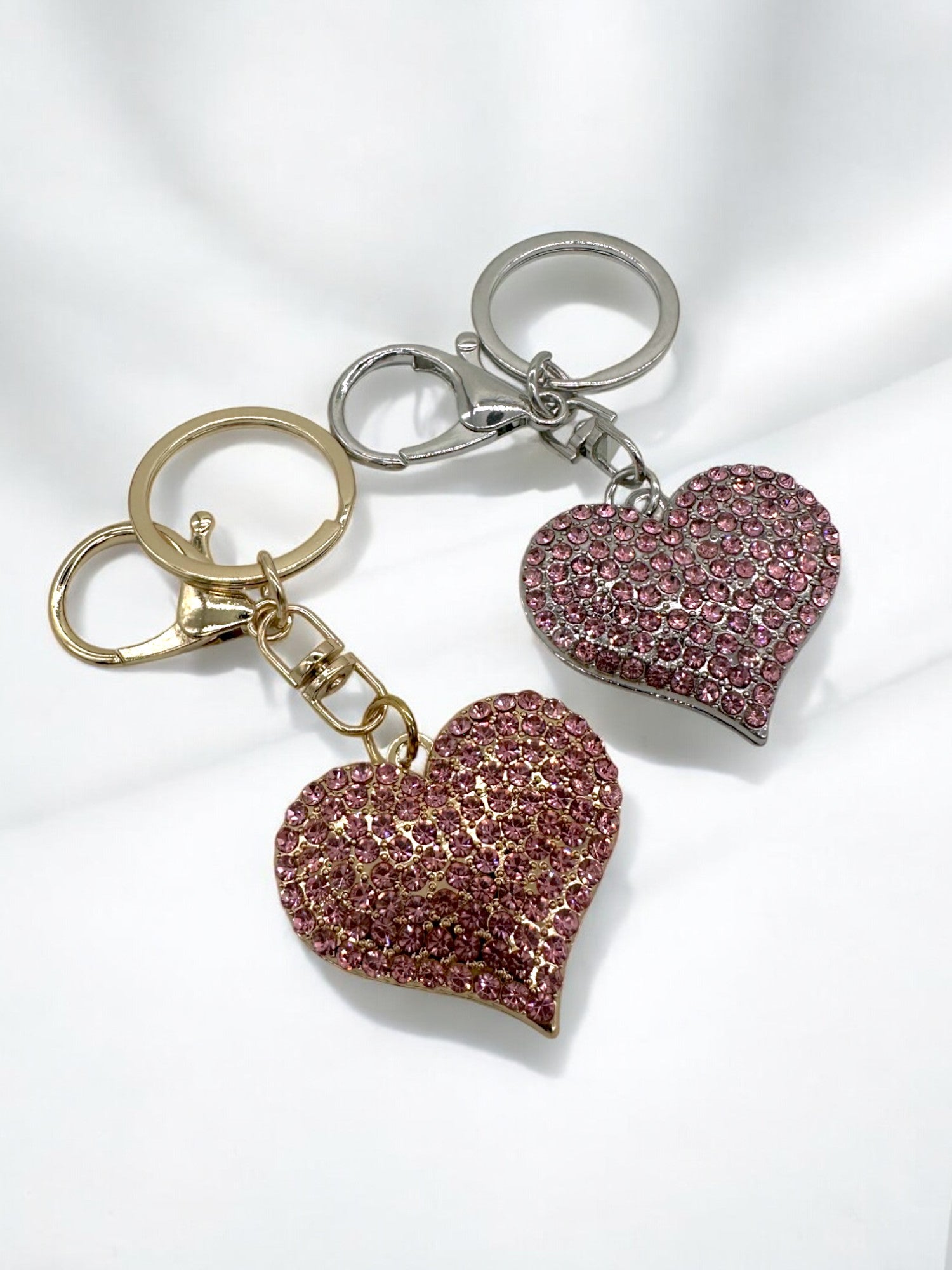 Silver and gold light pink keychains for your bullet journal