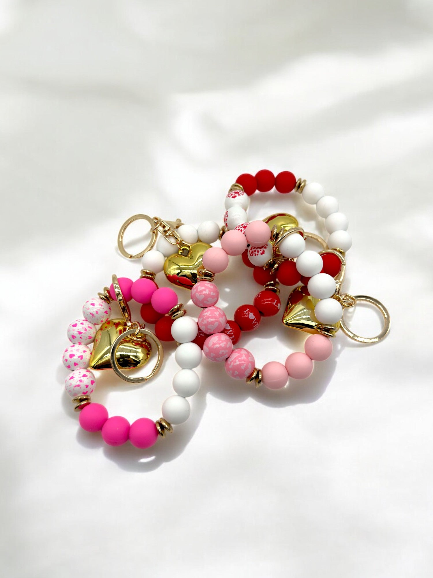 Wearable journal keychain with golden heart