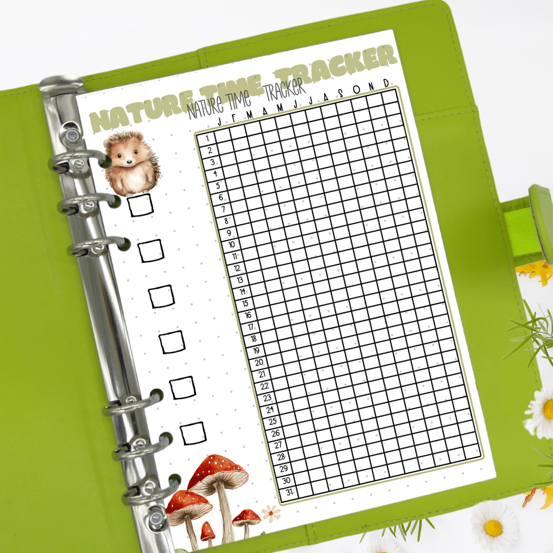 bullet journal insert for nature and wellness