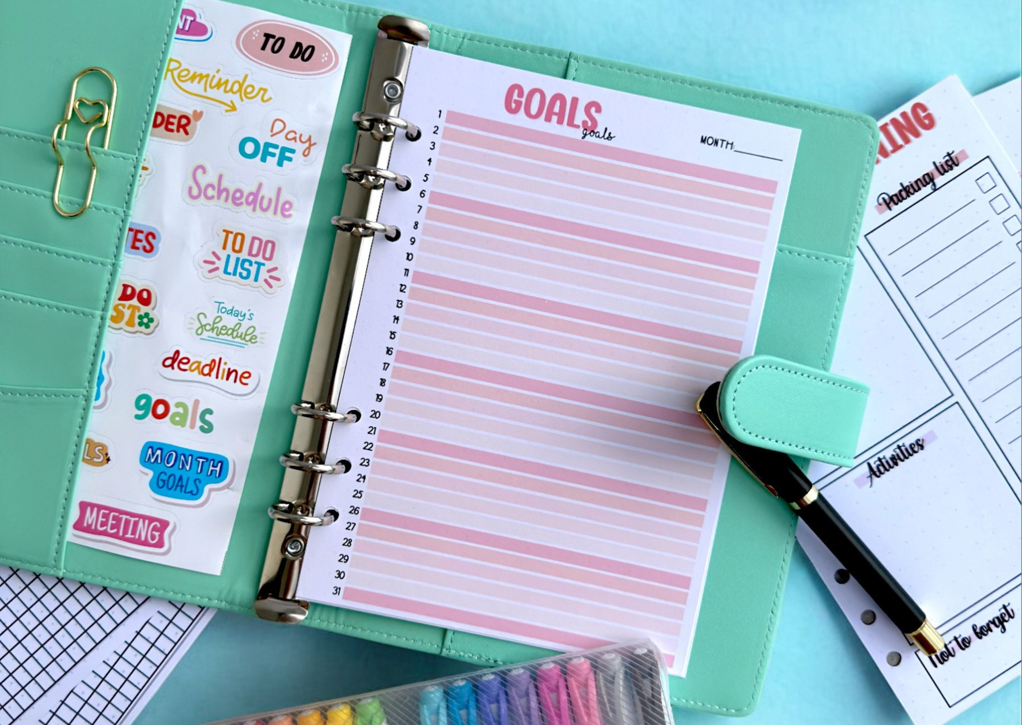 MONTHLY goals journal page for your bullet journal