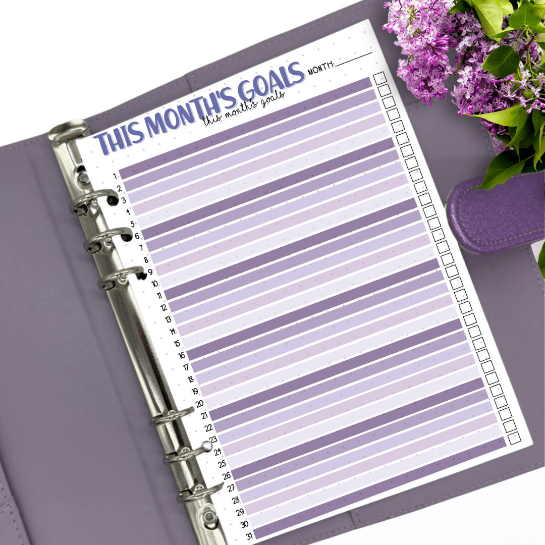 goal tracking page for June 2025