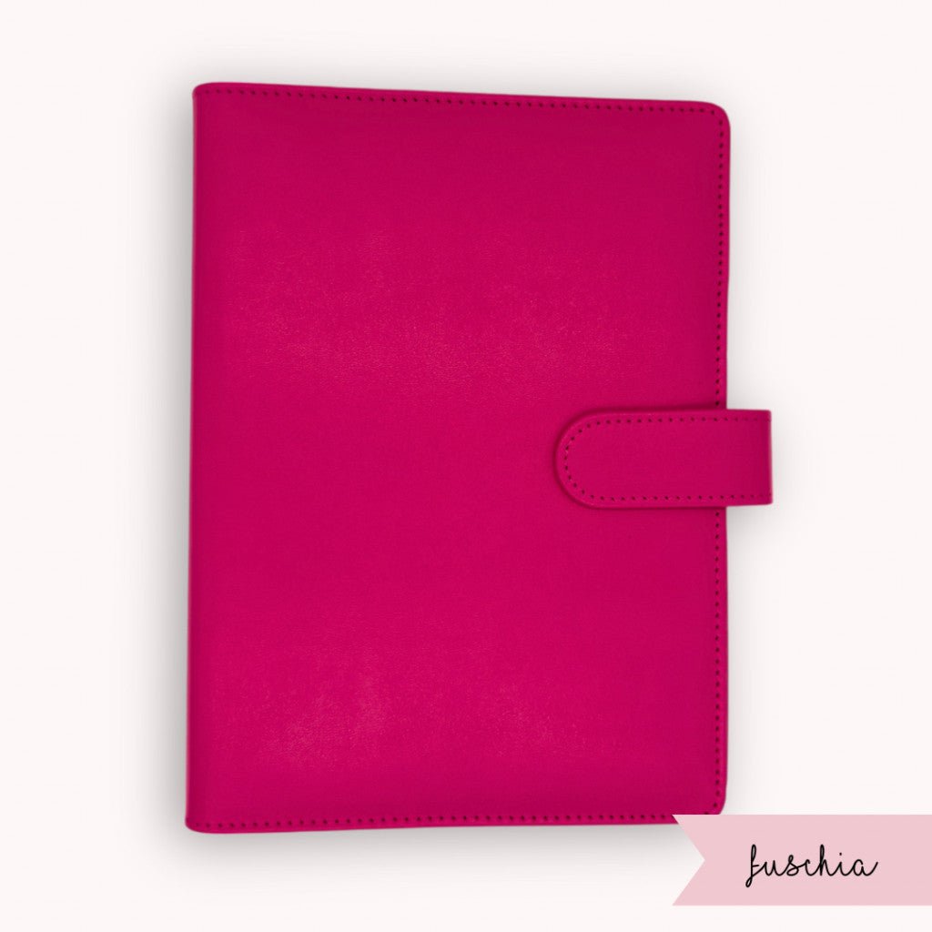 Fuchsia planner cover on a white background with 'fuchsia' label.