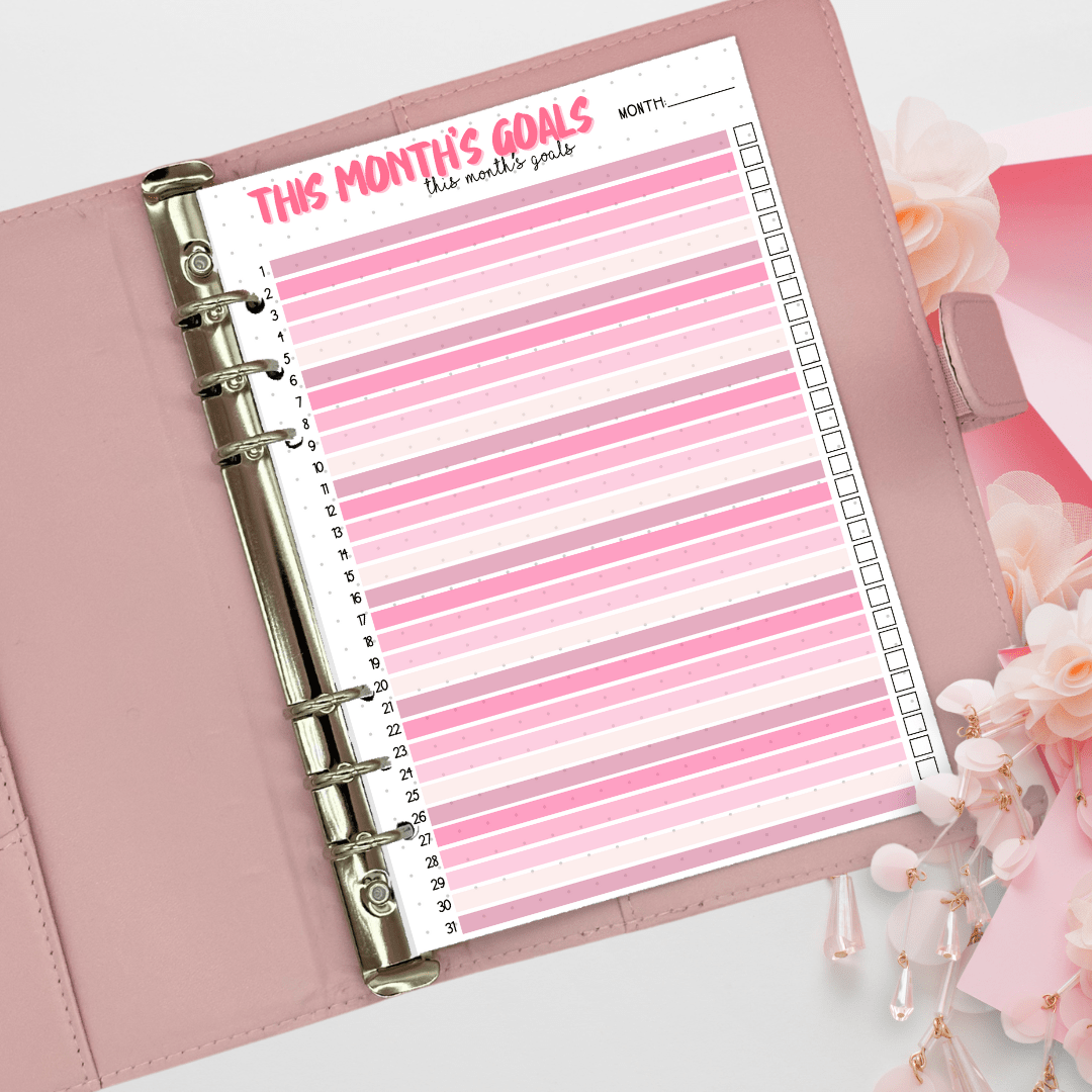 planner insert for July monthly intentions