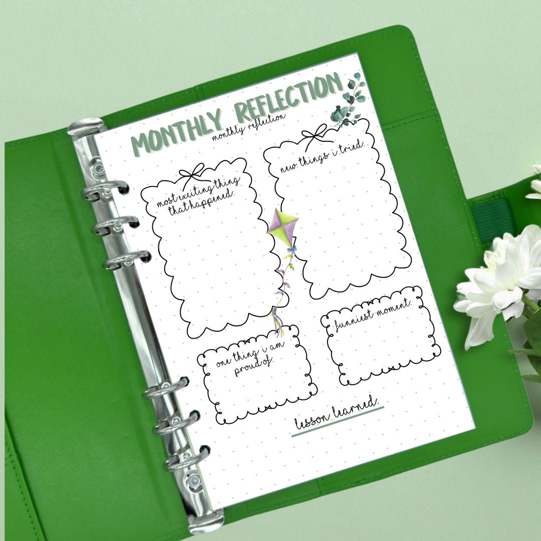 self care journal reflection page for personal growth