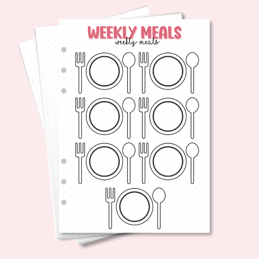 weekly meal tracker for bullet journal lovers