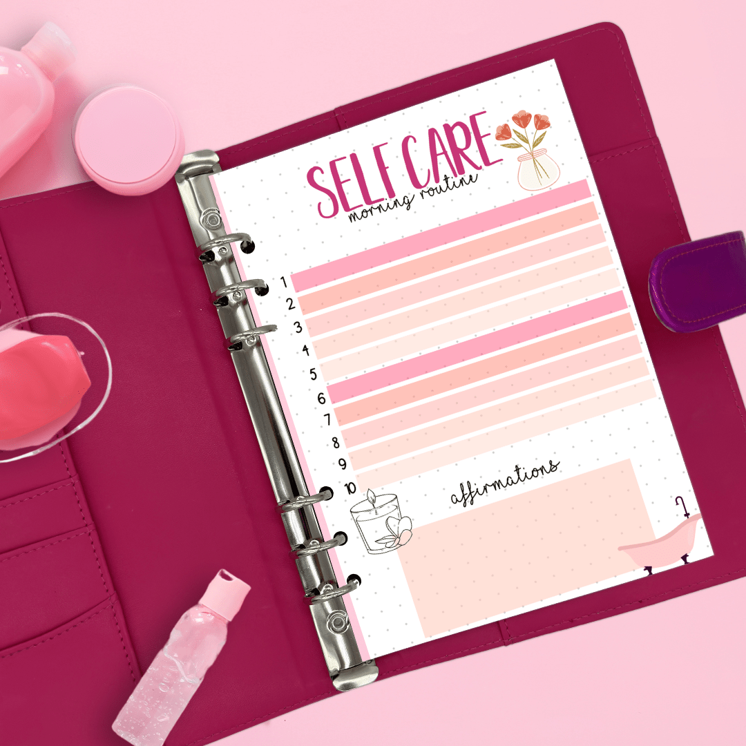 wellness journal insert for positive mornings