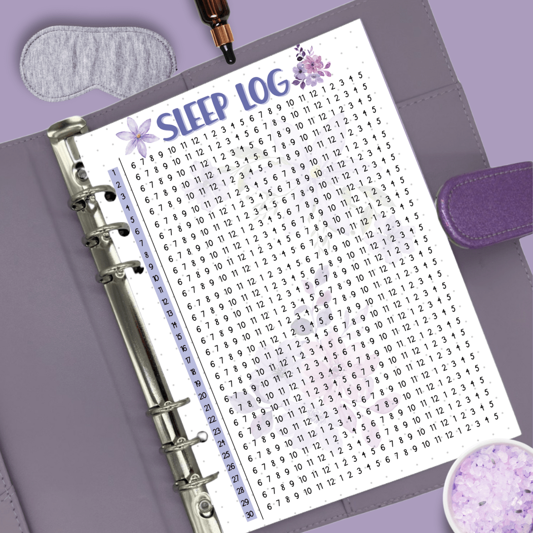 wellness journal sleep log A5 page